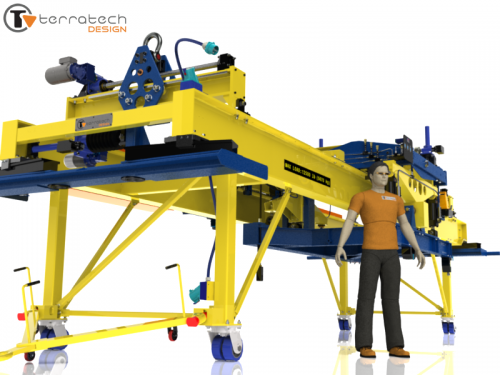 Remote operated lifting / positioning device – 16000 lb capacity – .003in accuracy (3D)