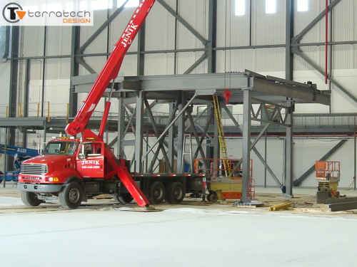 Custom Mezzanine Platform Frame Installation